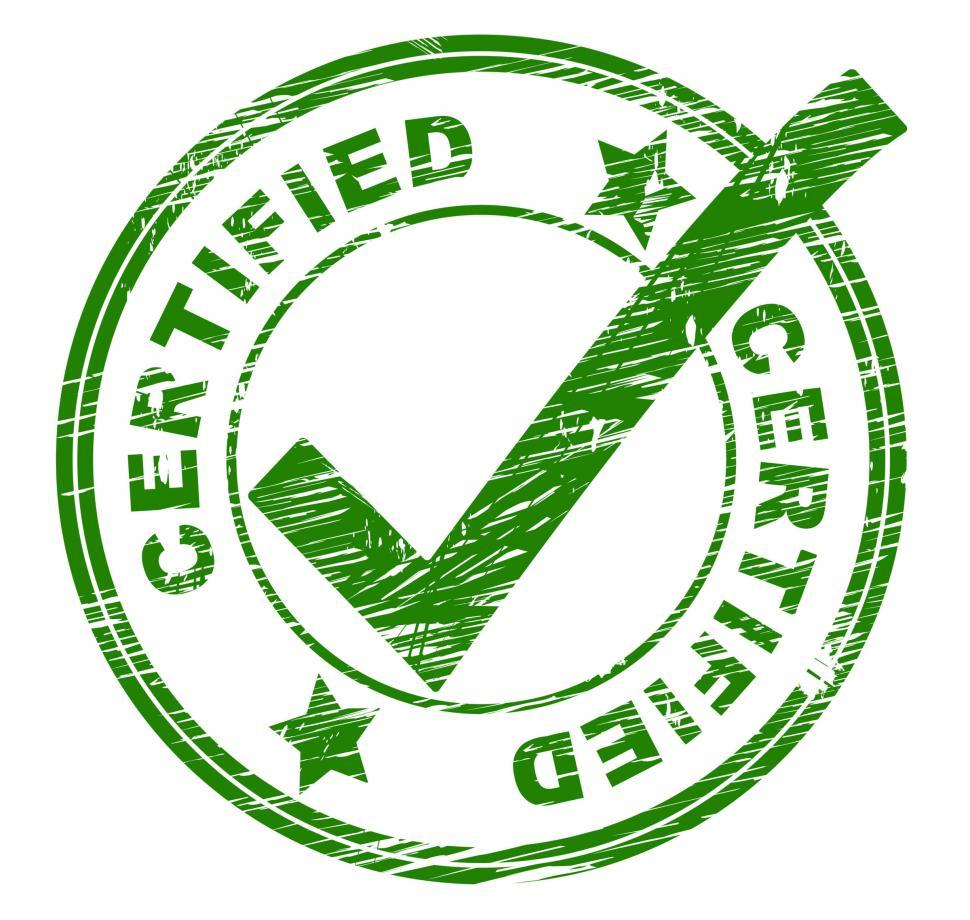 Free Image of Certified Stamp Means Promise Ratify And Authenticate 