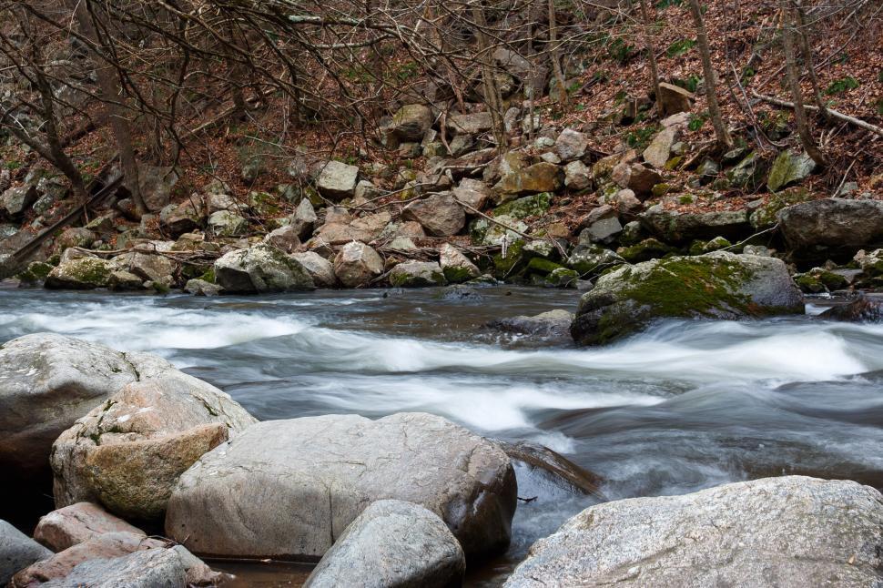 Free Image of Cascading Water on the Raritan River 