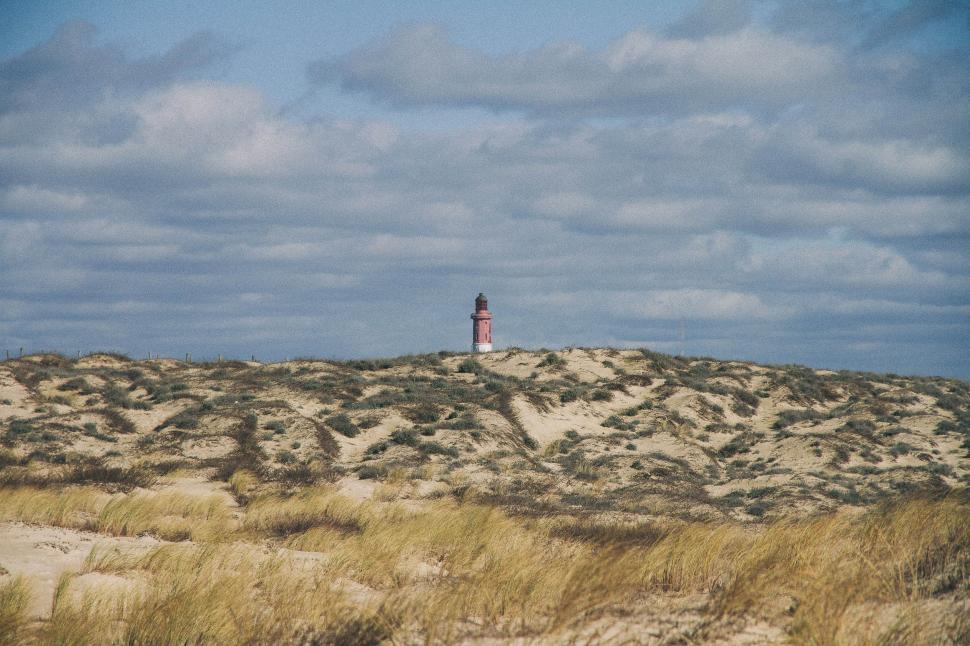 Free Image of Lighthouse on Sand Dune 