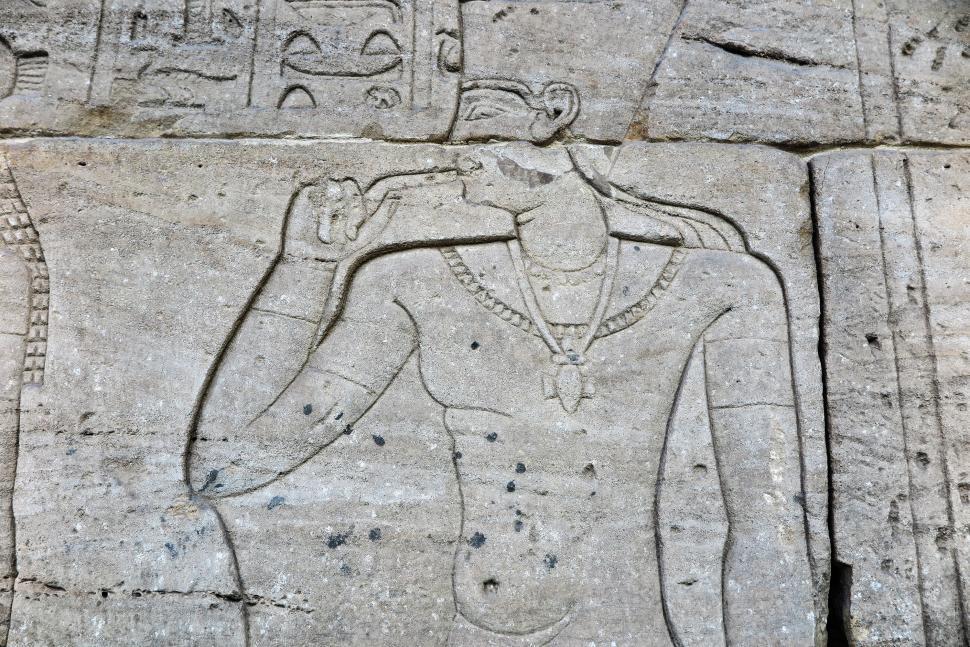 Free Image of Close up of Egyptian Carving 