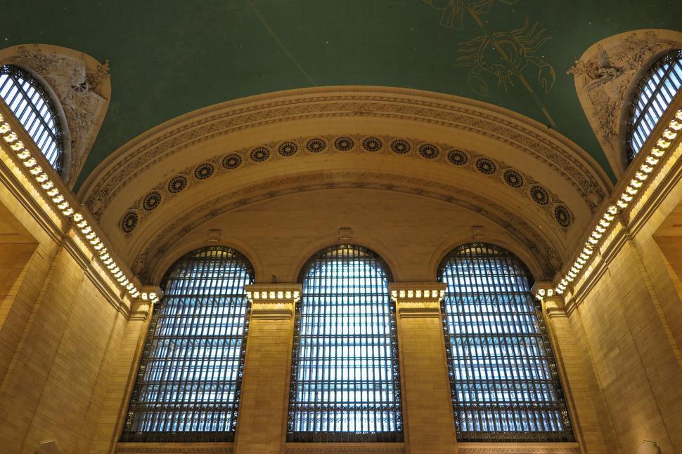 Free Image of Ceiling of Grand Central Station 