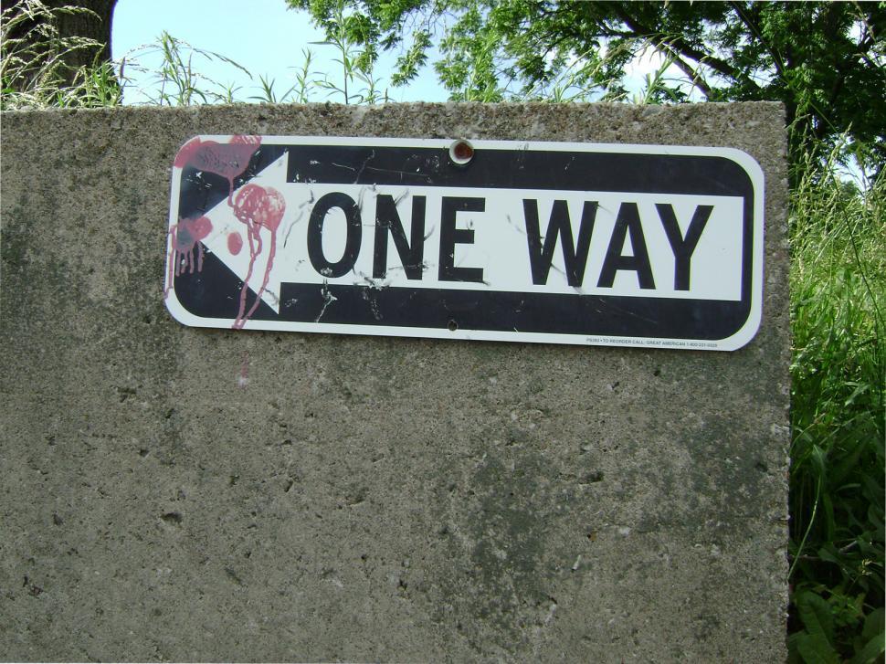 Free Image of One way (with paintballs) 