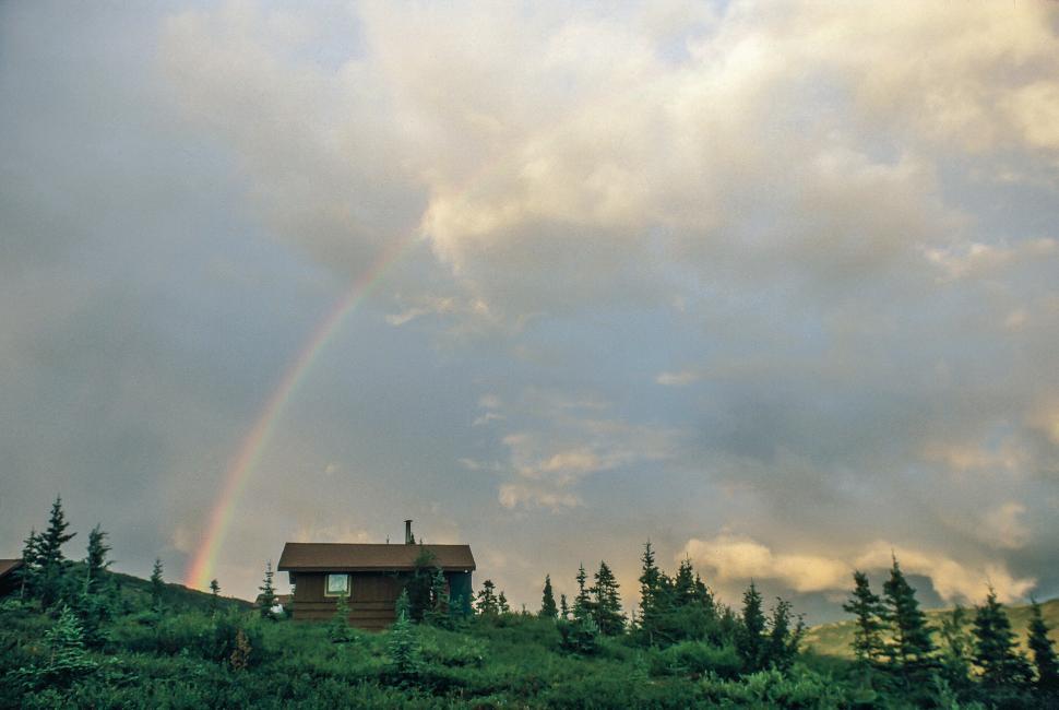 Free Image of Rainbow Over Wonder Lake in Alaska 