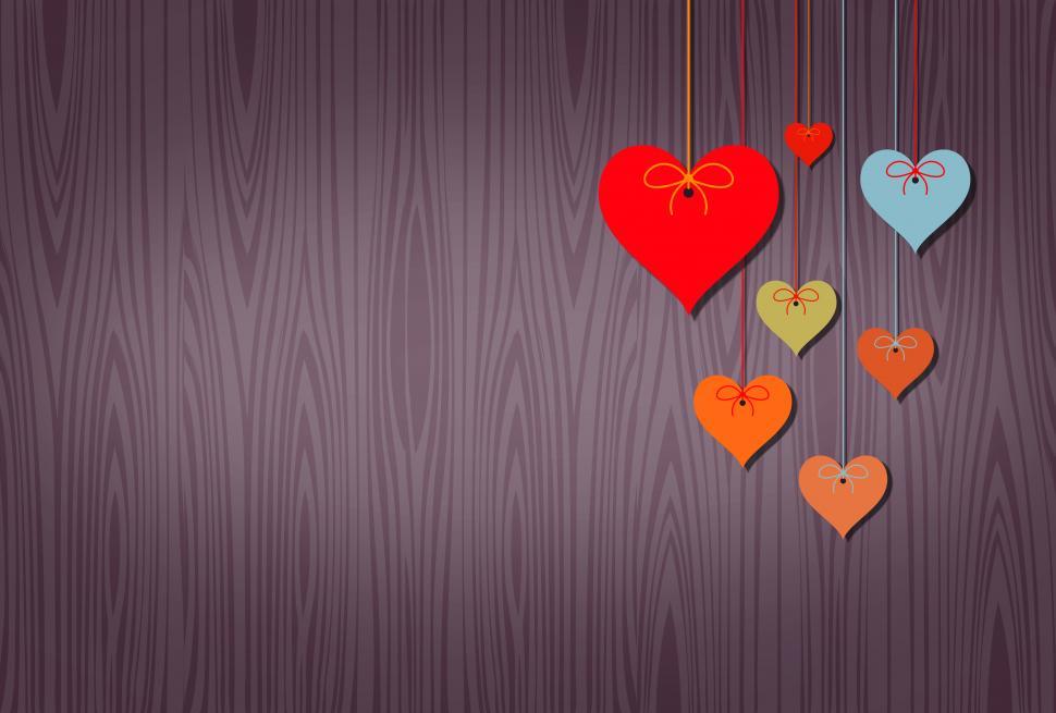 Free Image of Hearts Background with Copyspace 
