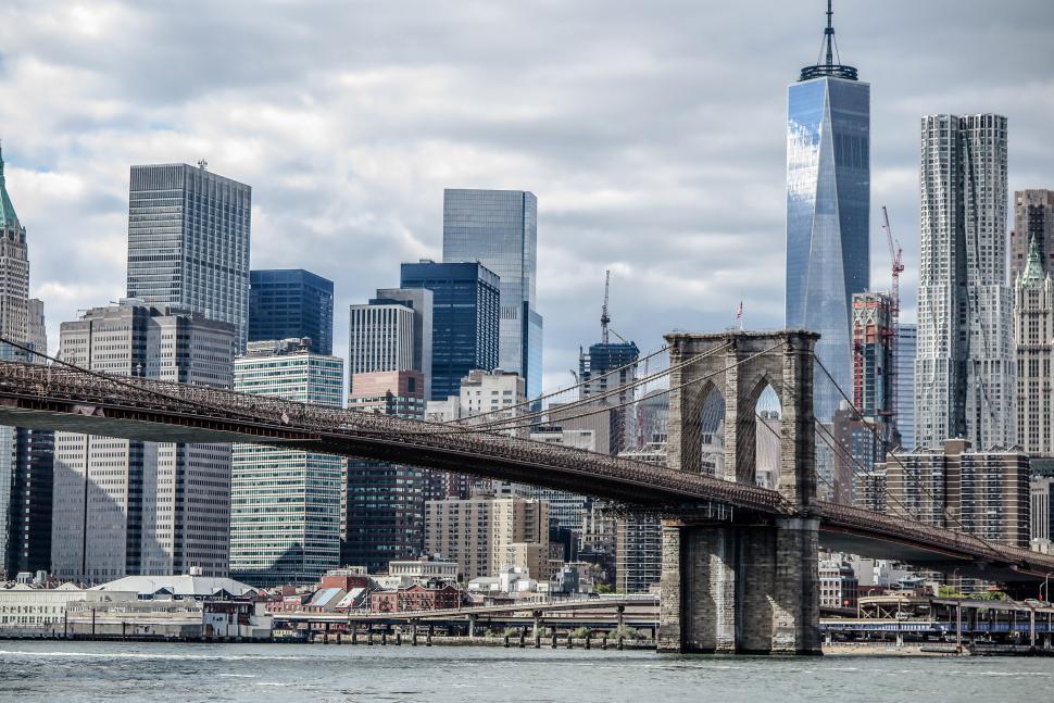 Free Image of Brooklyn Bridge and Manhattan 