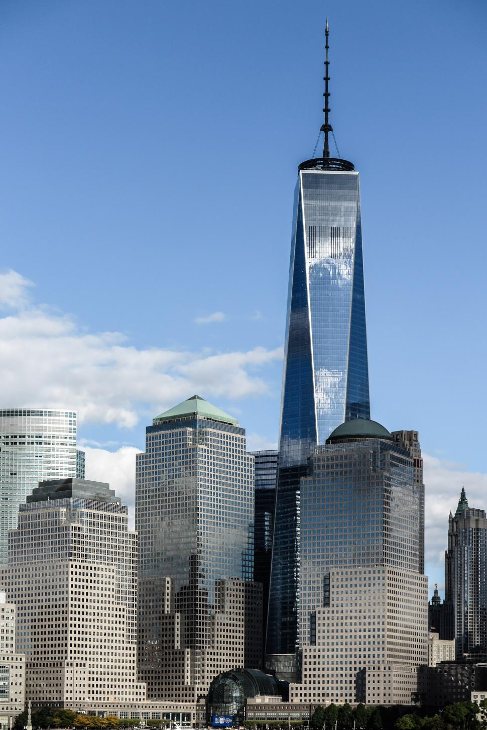 Download Free Stock Photo of Blue sky and One WTC Tower 