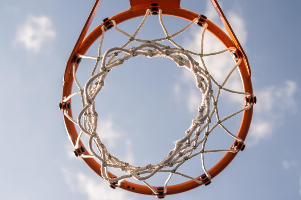 Free Image of Basketball Hoop Against Sky Background 