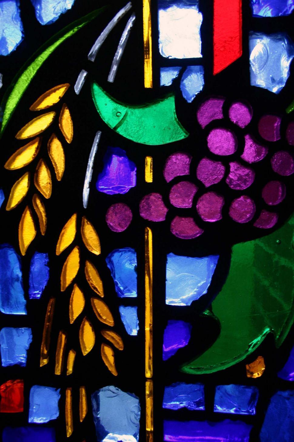 Free Image of Close Up of a Stained Glass Window 