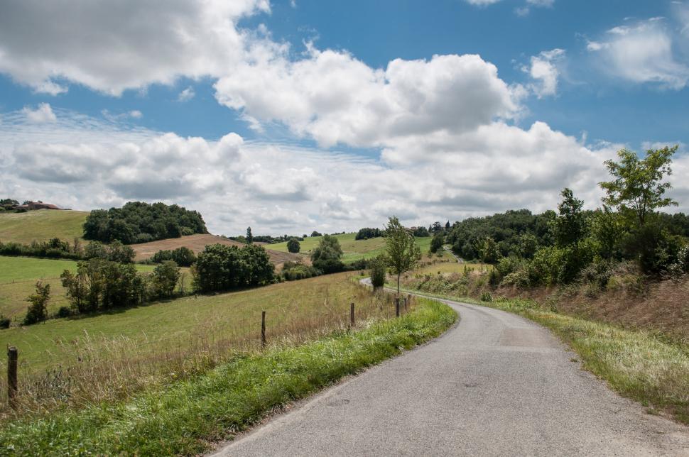 Free Image of Country Road With Fence and Field 