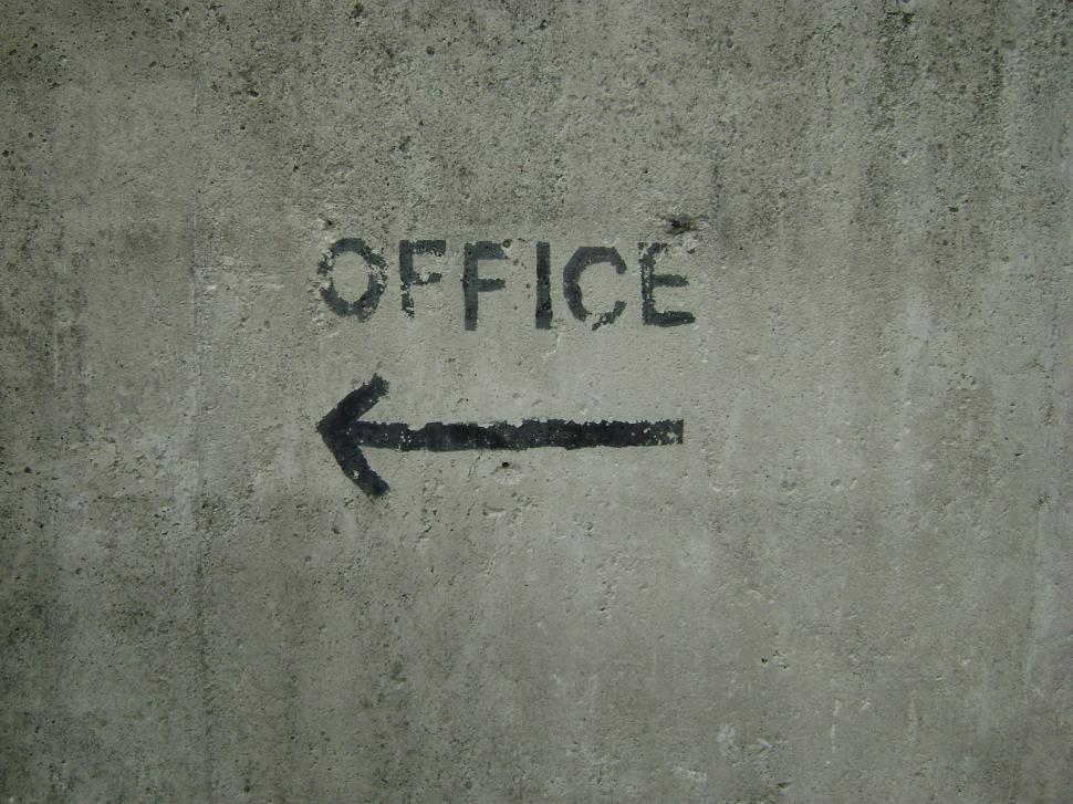 Free Image of Office is that way 