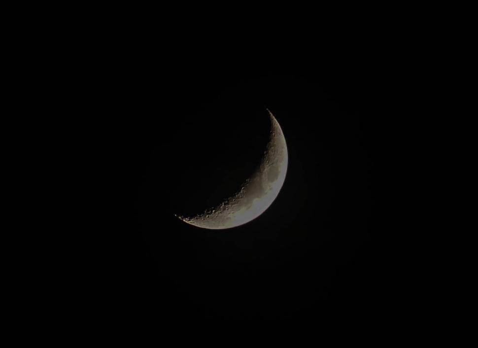 Free Image of Half Moon Shines in Dark Sky 