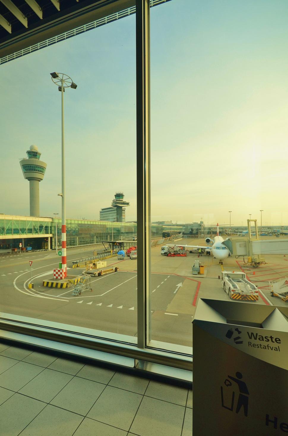 Free Image of A View of an Airport Through a Window 