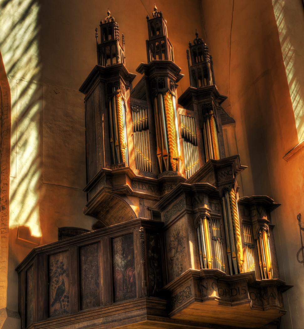 Free Image of Majestic Pipe Organ in Church 