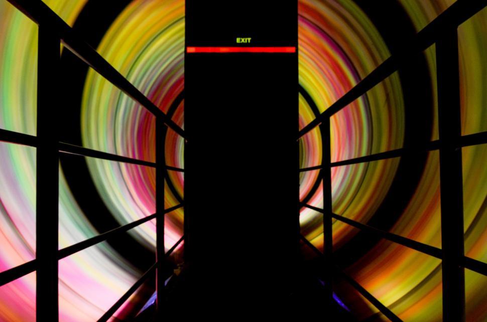 Free Image of Vibrant Light Tunnel Abstract 