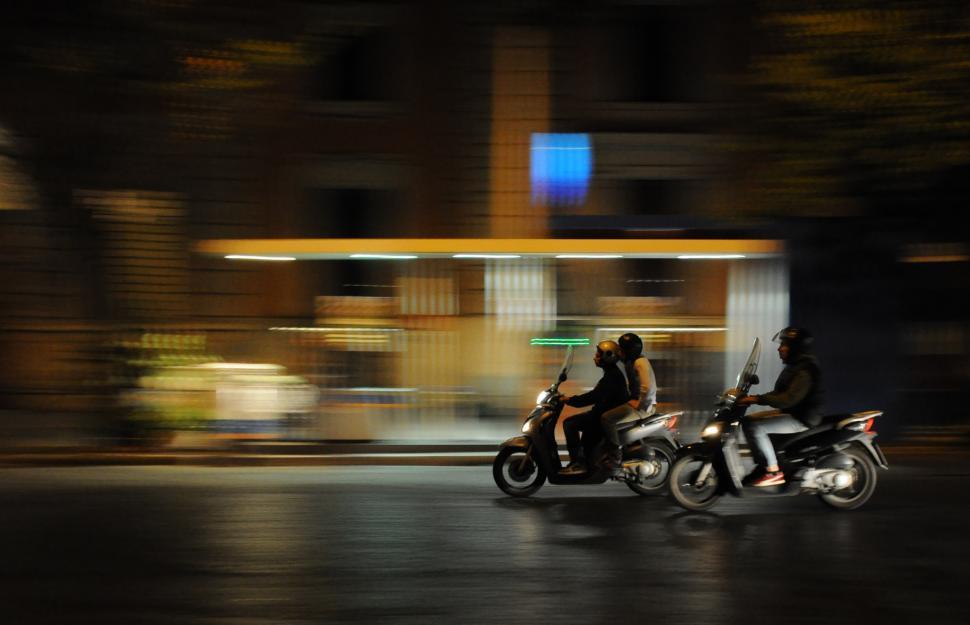 Free Image of Two People Riding On Motorcycles 