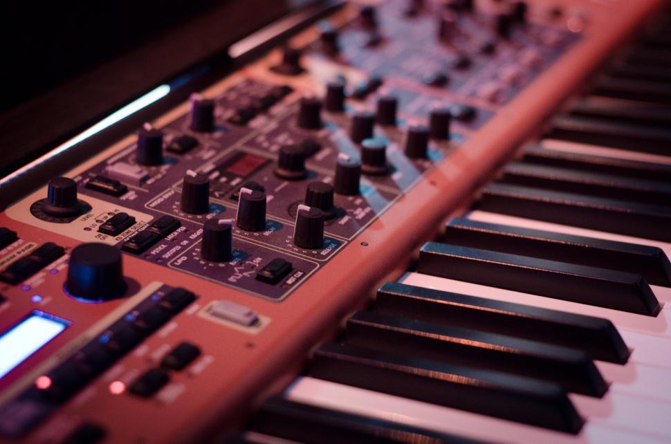 Free Image of A Close Up of a Keyboard With Many Knobs 
