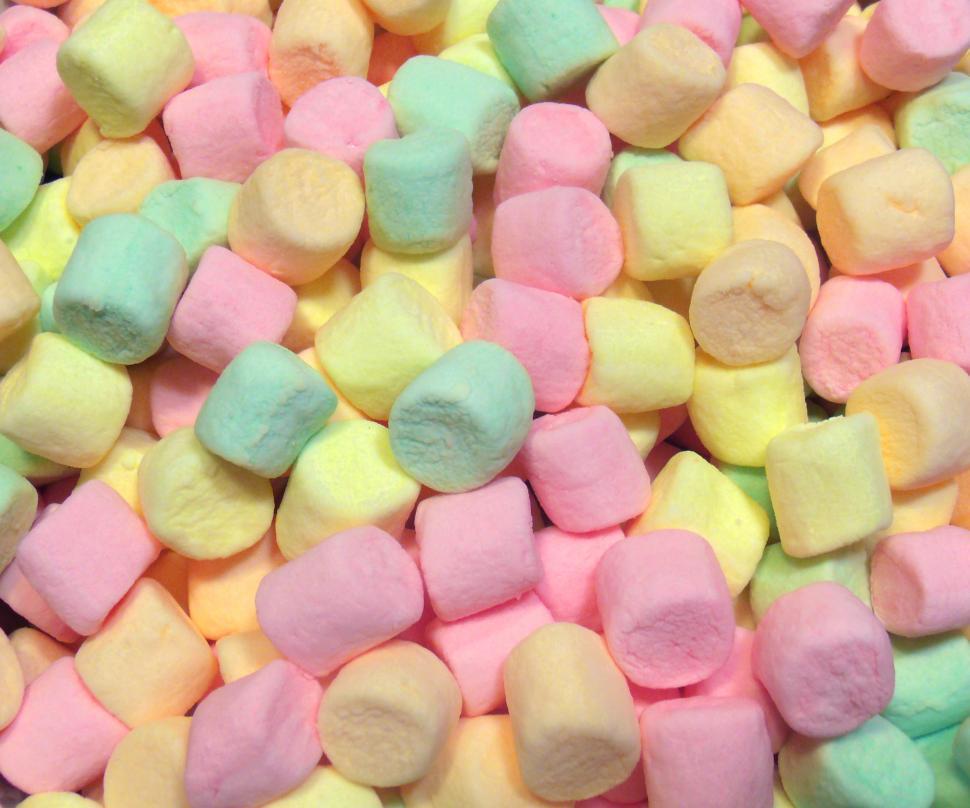 Free Image of Colorful mini marshmallow texture  