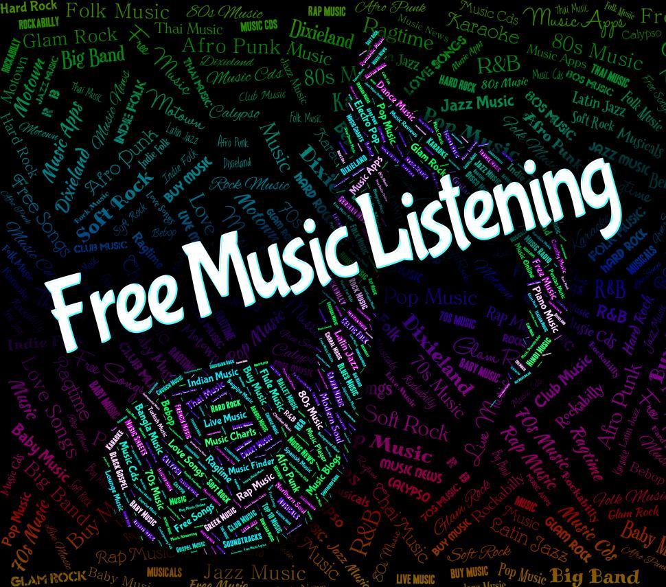 Free Image of Free Music Listening Indicates Sound Track And Audio 