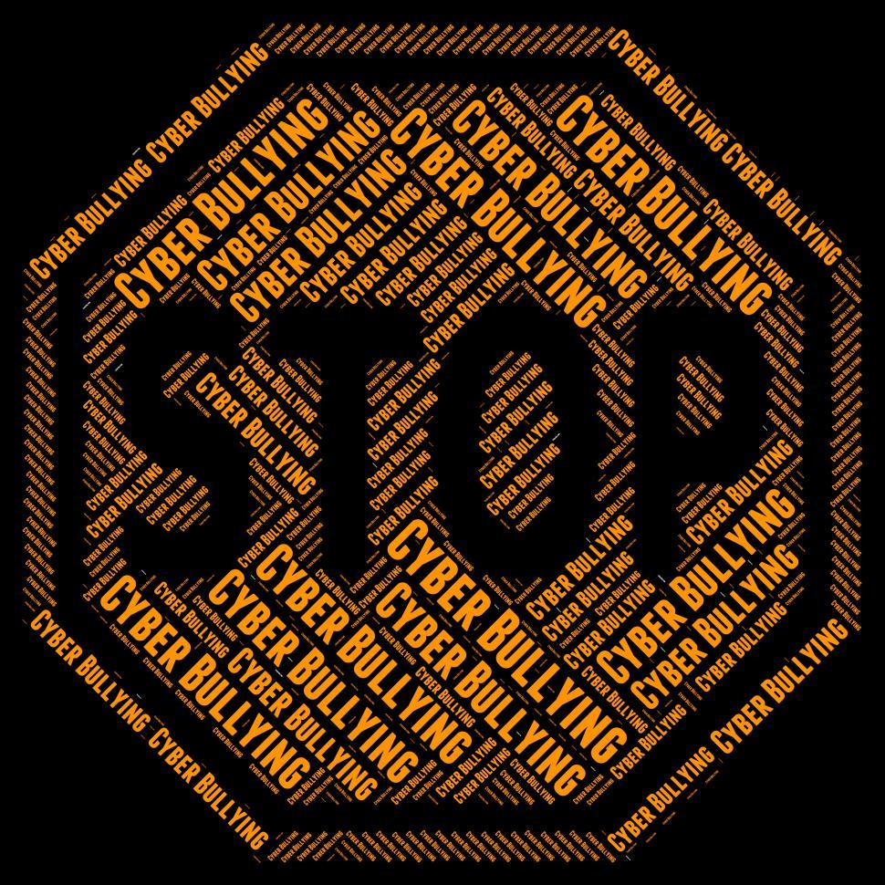 Free Image of Stop Cyber Bullying Means World Wide Web And Caution 