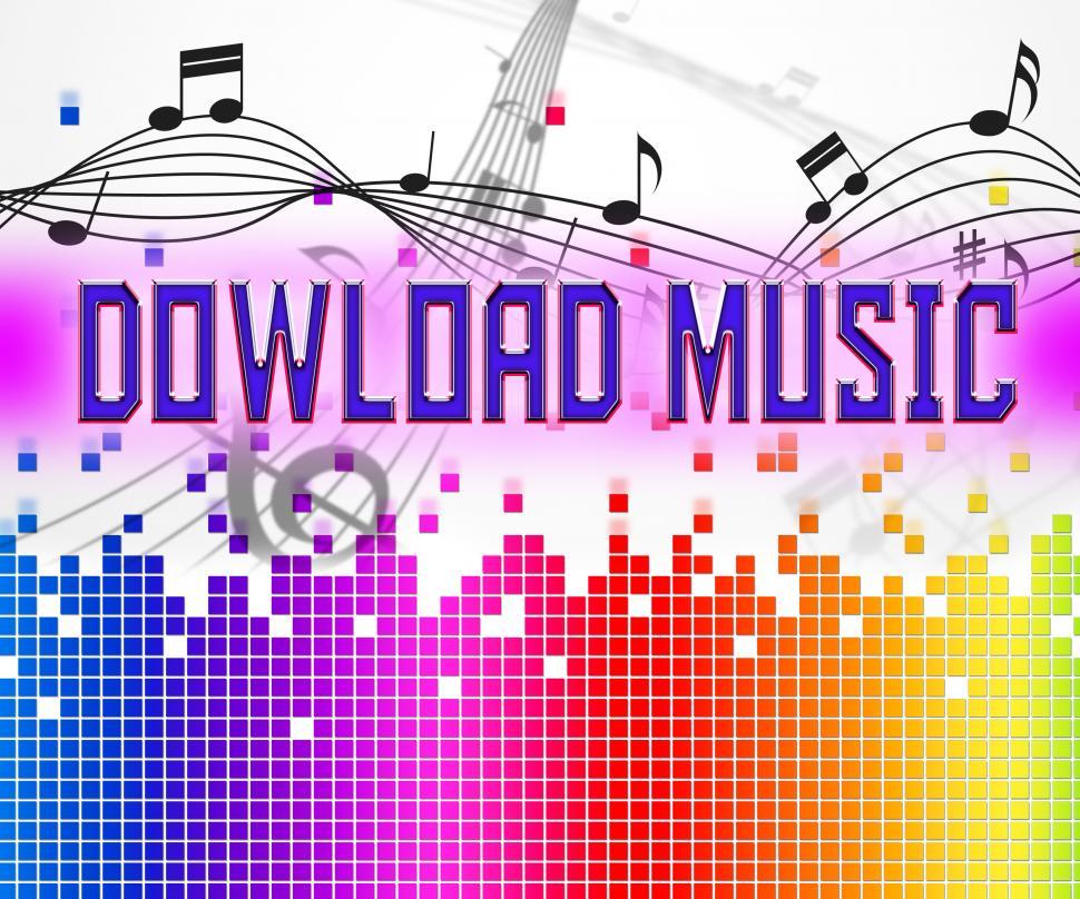 Free Image of Download Music Means Sound Tracks And Data 