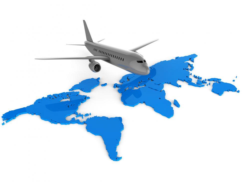 Free Image of Worldwide Flights Means Web Site And Aeroplane 