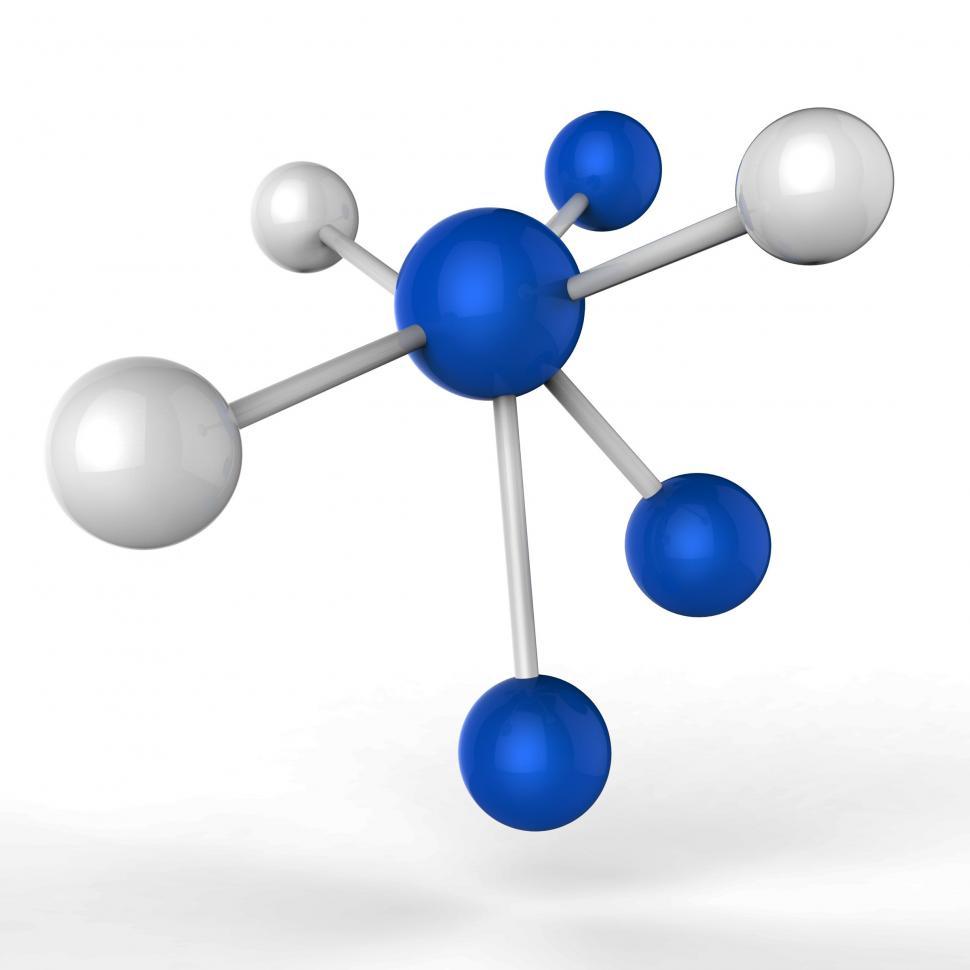 Free Image of Atom Molecule Represents Scientific Chemistry And Experiments 