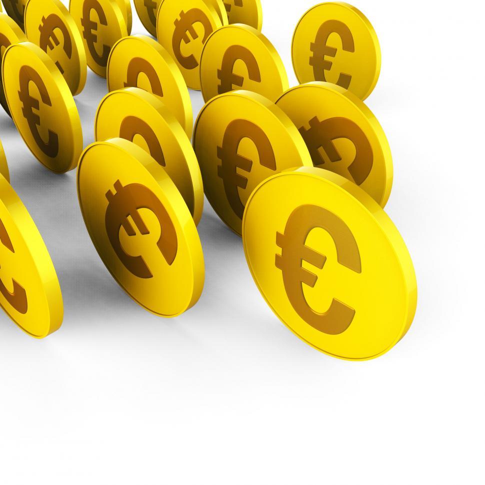 Free Image of Euro Coins Represents Business Savings And Commerce 