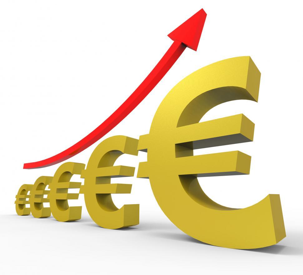 Free Image of Gpp Increasing Shows Euro Sign And Accounting 