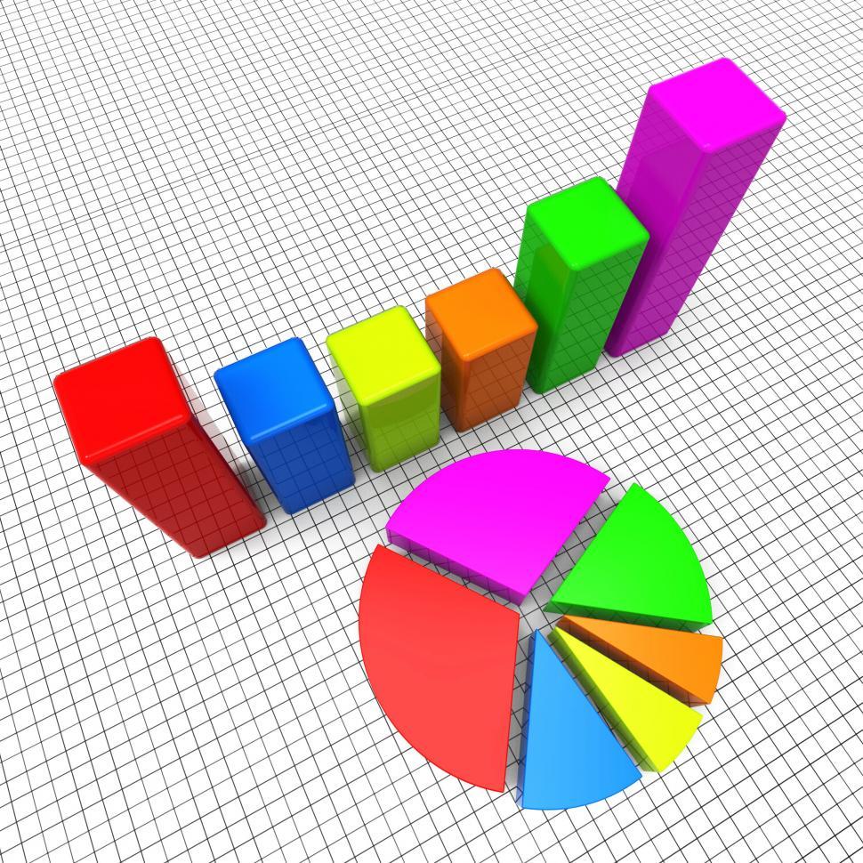Free Image of Pie Chart Shows Business Graph And Charting 