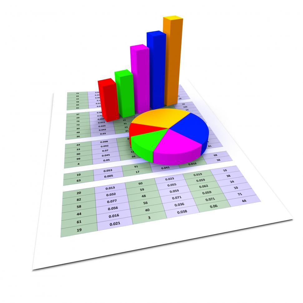 Free Image of Pie Chart Shows Business Graph And Charting 