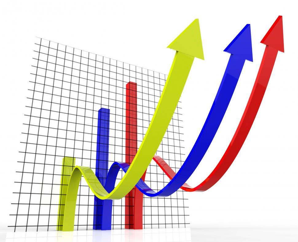 Free Image of Increasing Graph Indicates Growing Upward And Forecast 