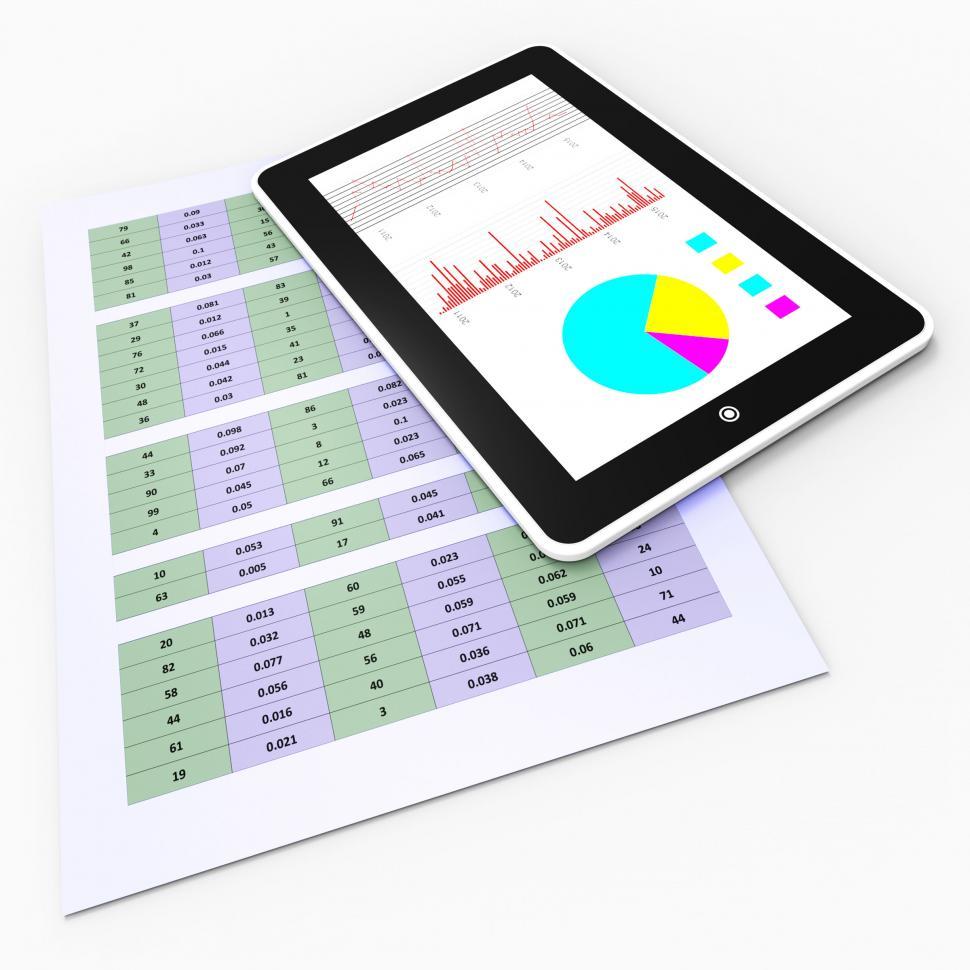 Free Image of Online Reports Means Tablet Pc And Charting 