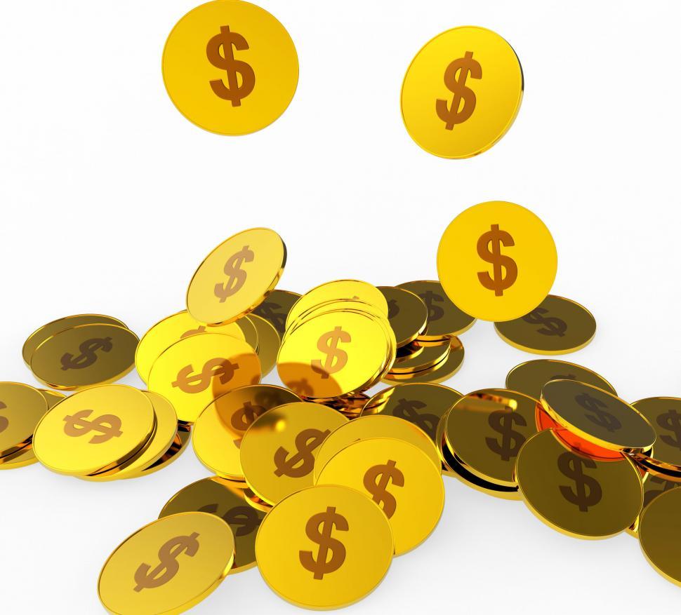 Free Image of Dollar Coins Indicates American Dollars And Banking 