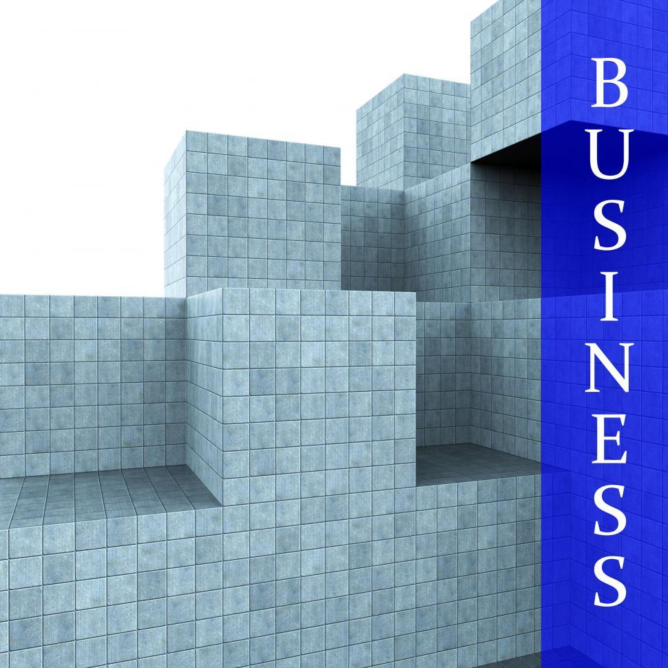 Free Image of Business Blocks Design Means Building Activity And Construction 