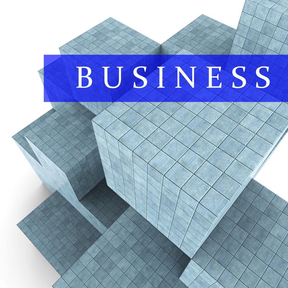 Free Image of Business Blocks Design Represents Building Activity And Commerci 