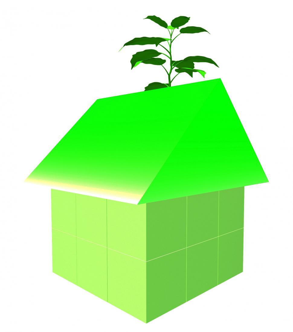 Free Image of Eco Friendly House Shows Earth Day And Building 