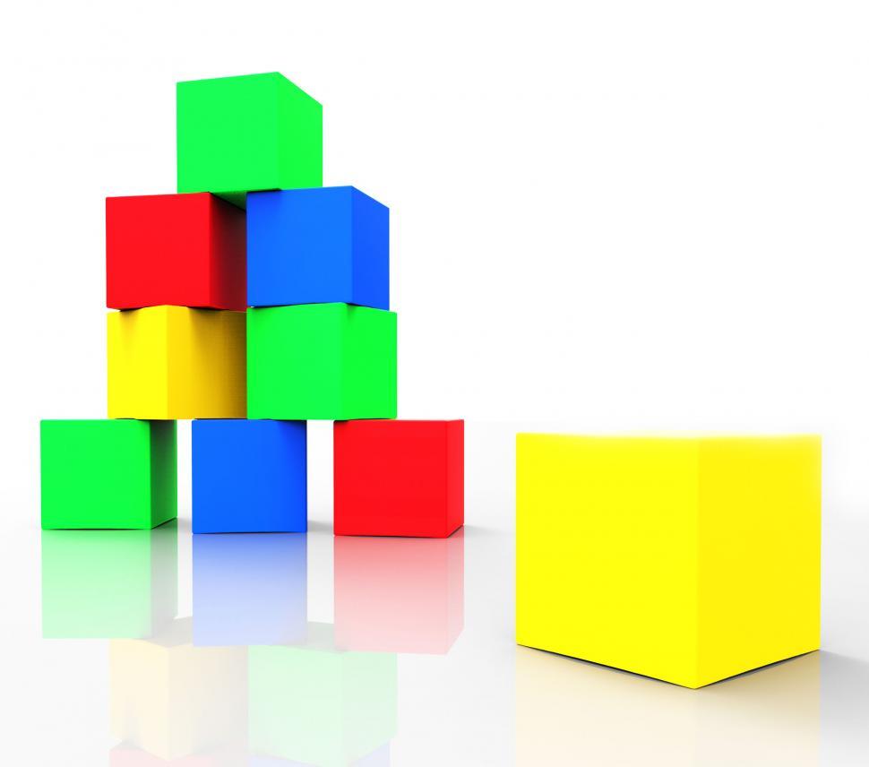 Free Image of Kids Blocks Indicates Colors Cube And Spectrum 