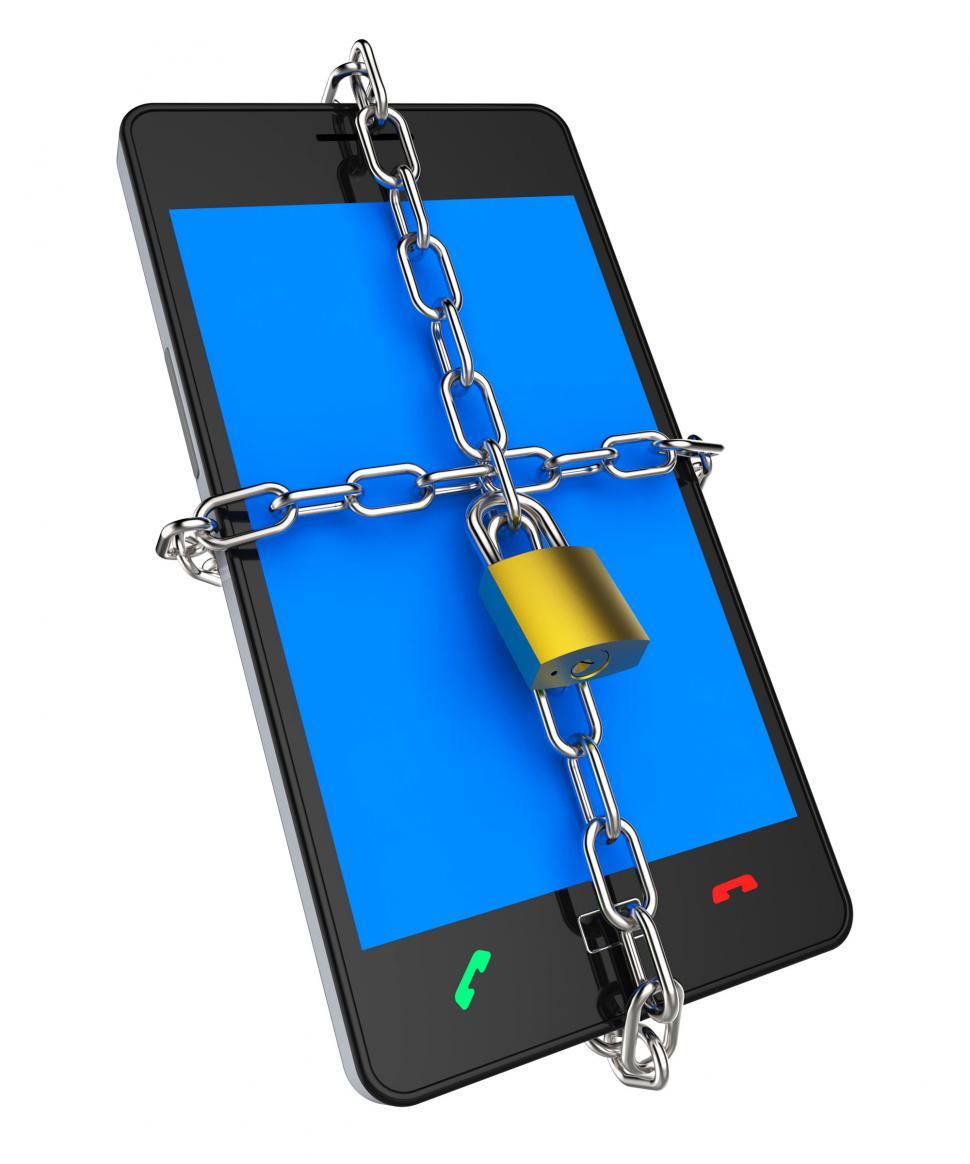 Free Image of Locked Phone Indicates Protect Password And Login 