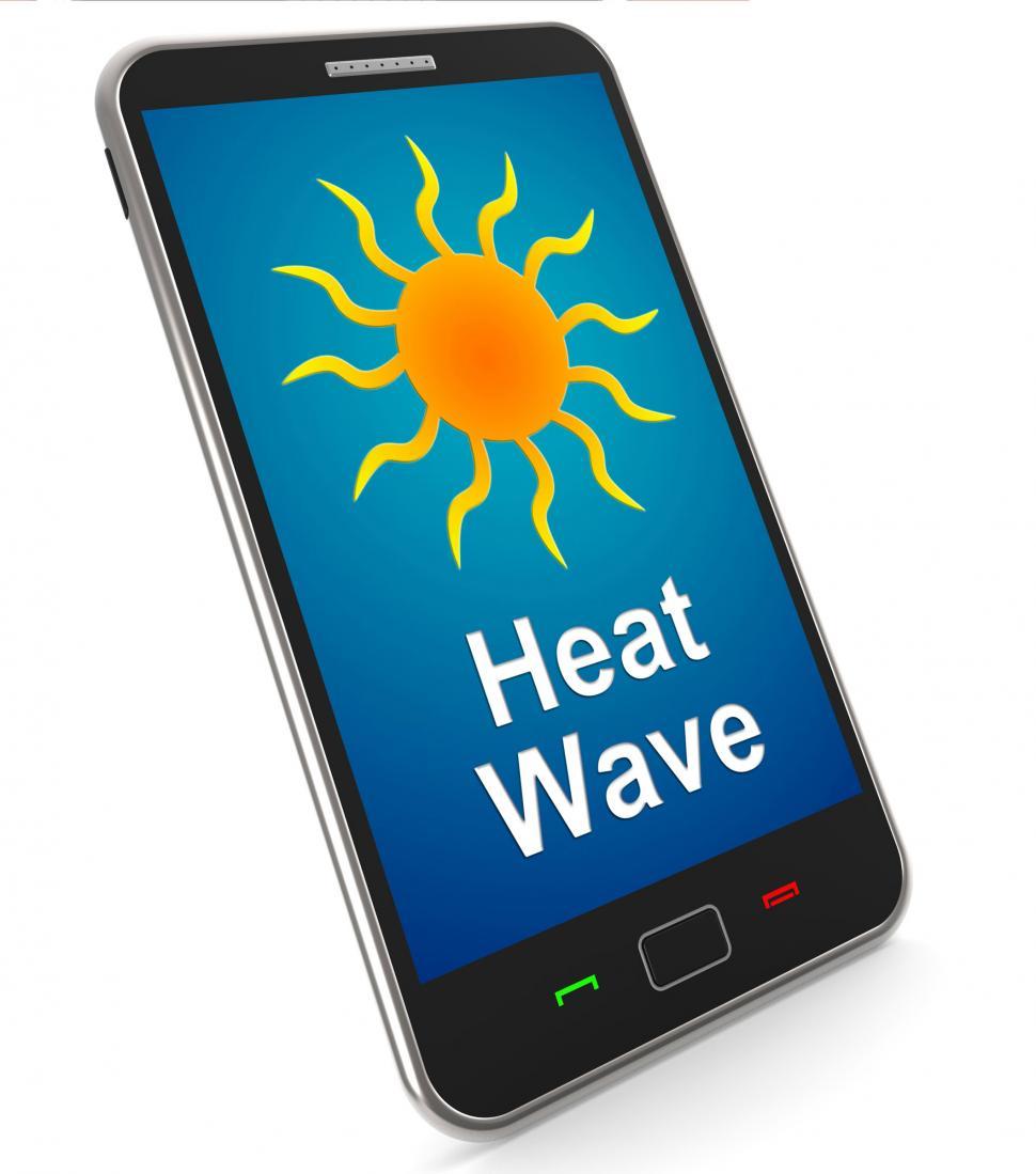 Free Image of Heat Wave On Mobile Means Hot Weather 