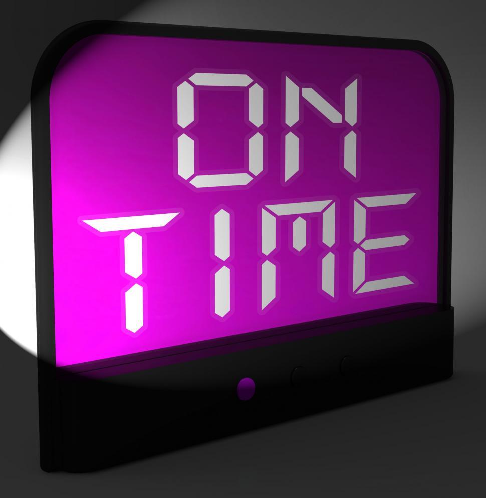 Free Image of On Time Digital Clock Means Punctual And Not Late 