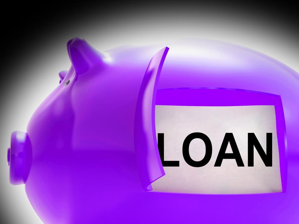 Free Image of Loan Piggy Bank Message Means Money Borrowed Or Creditor 