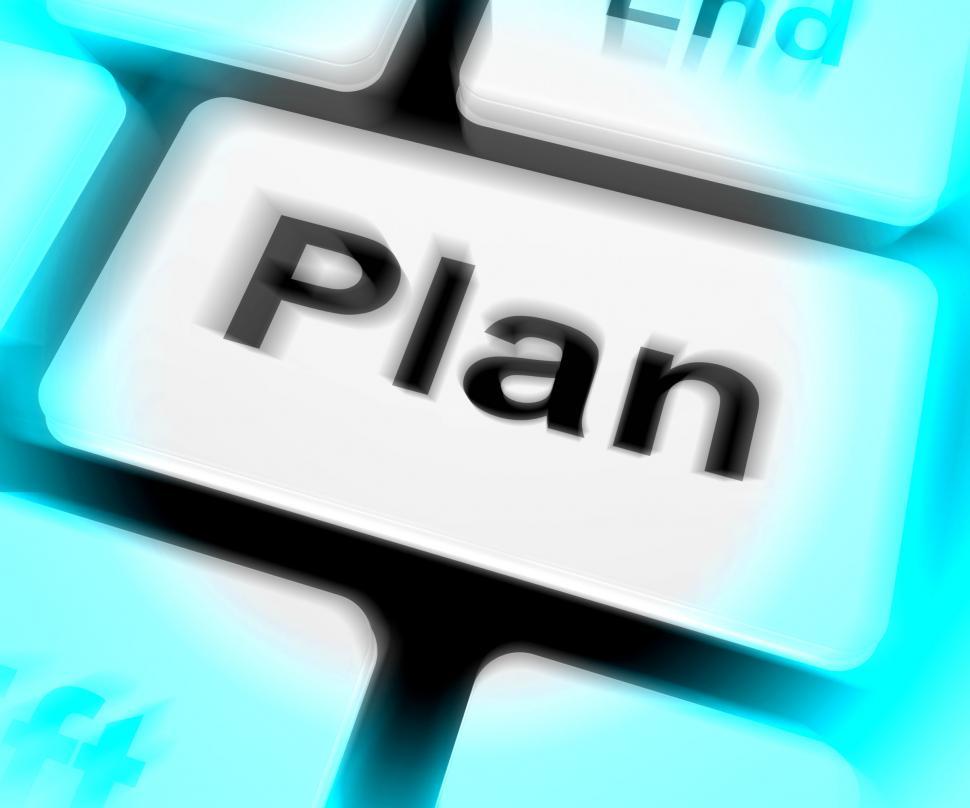 Free Image of Plan Keyboard Shows Objectives Planning And Organizing 