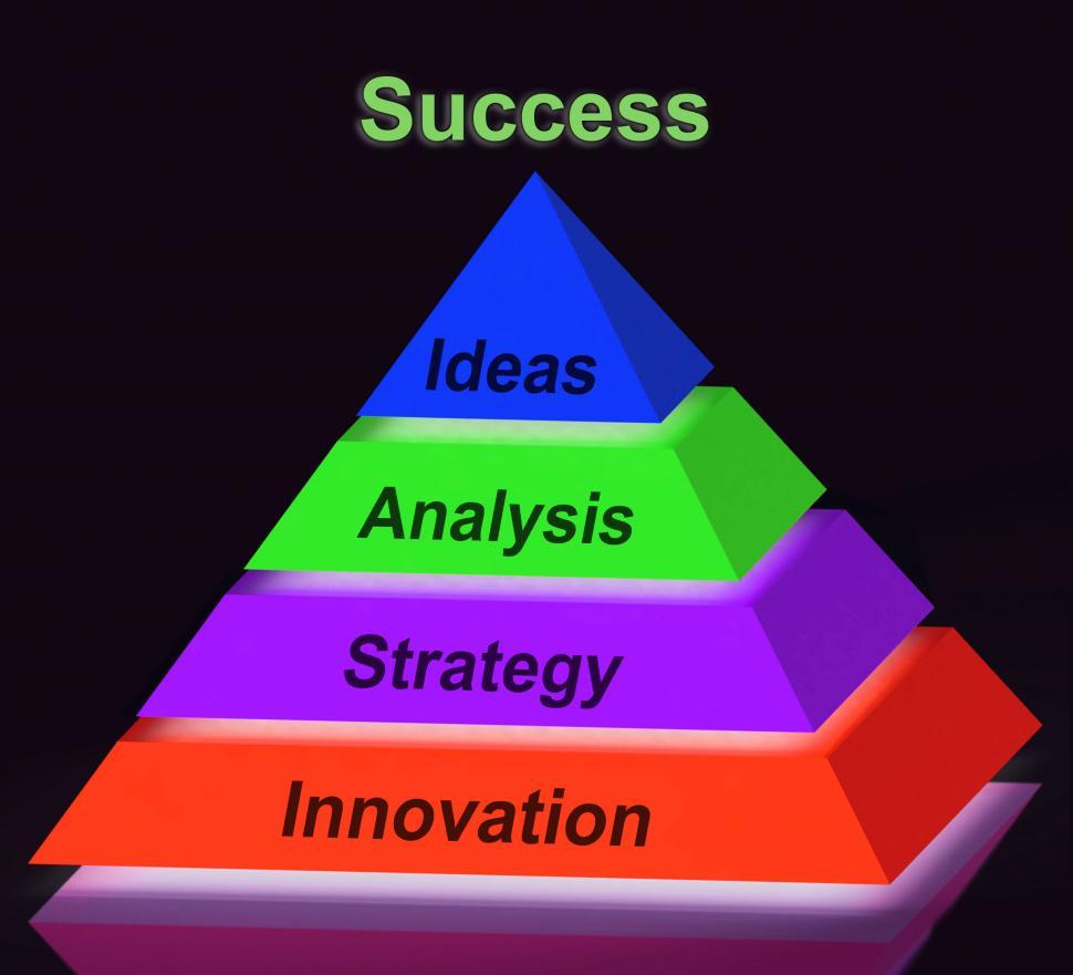 Free Image of Success Pyramid Sign Shows Progress Achievement Or Winning 