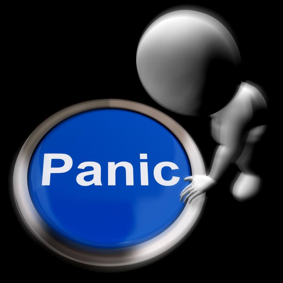 Free Image of Panic Pressed Shows Alarm Distress And Crisis 
