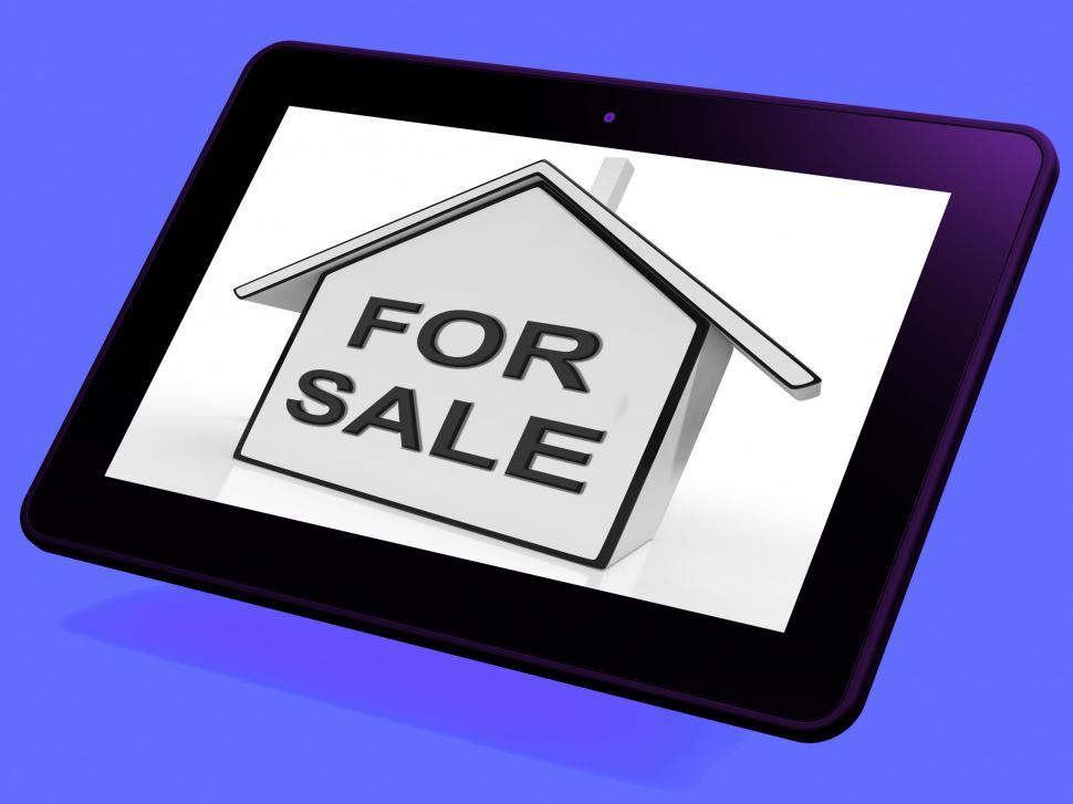 Free Image of For Sale House Tablet Means Selling Or Auctioning Home 