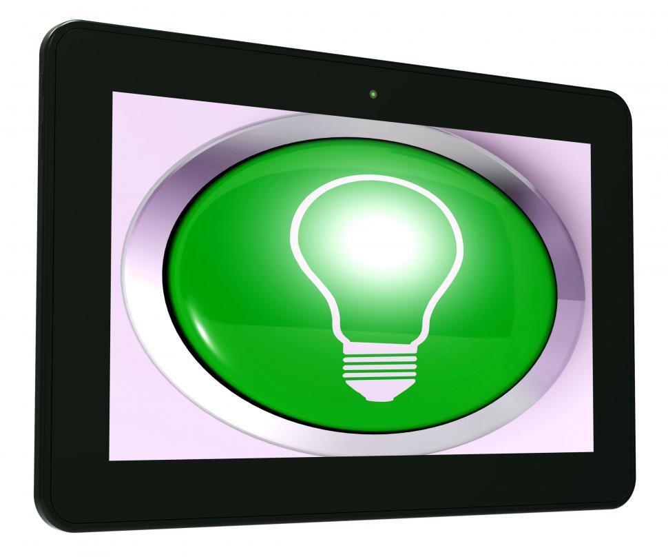 Free Image of Light bulb Tablet Means Bright Idea Innovation Or Invention 