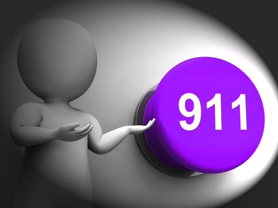 Free Image of 911 Pressed Shows Emergency Number And Services 