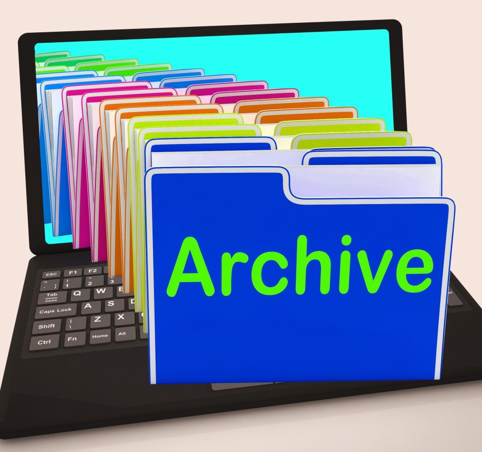Free Image of Archive Folders Laptop Show Documents Data And Backup 