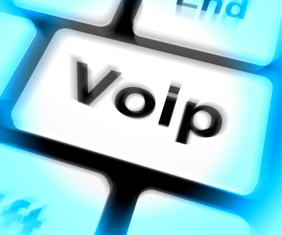 Free Image of Voip Keyboard Means Voice Over Internet Protocol Or Broadband Te 