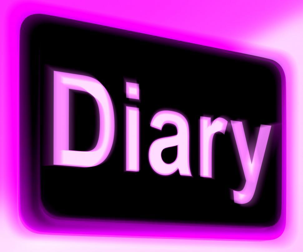 Free Image of Diary Sign Shows Online Planner Or Schedule 